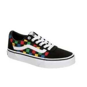 Vans Off the Wall Ward Party Time Multi-Colored Checkers Skate Shoes Size 4.5